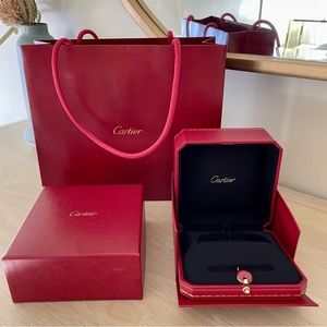Pristine Cartier Jewelry Box & Bag
